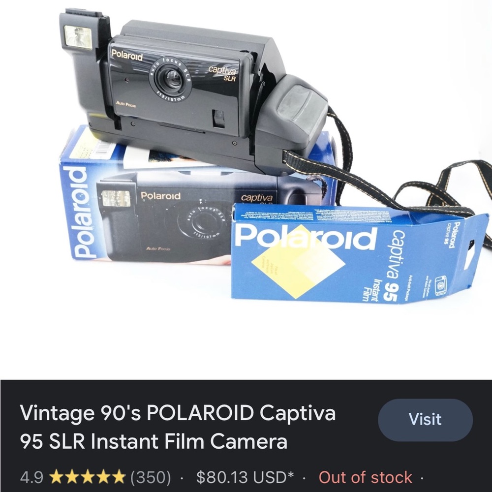 Vintage Polaroid camera Captive SLR auto focus